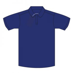 Cantell Navy Fairtrade Cotton/Poly Polo Shirt with School logo. ( Size 9-10 to XSmall )