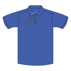 Henry Beaufort Royal Fairtrade Cotton/Poly Polo Shirt with School logo. ( Size Small to XLarge)