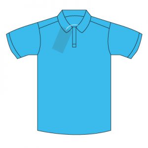 Holy Family Primary School  Sky Fairtrade Cotton/Poly Polo Shirt with School logo.