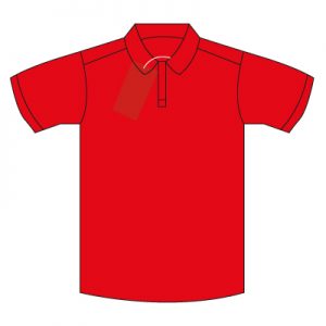 Parsons Green Primary School Red Fairtrade Cotton/Poly Polo Shirt with School logo.