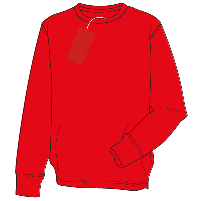 Parsons Green Primary School Red Fairtrade Cotton/Poly Sweatshirt with School logo.