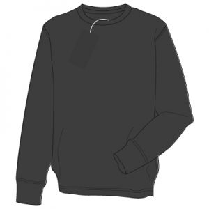 Dyce Academy Black Fairtrade Cotton/Poly Sweatshirt with School logo.  Sizes ( Small-Xlge)
