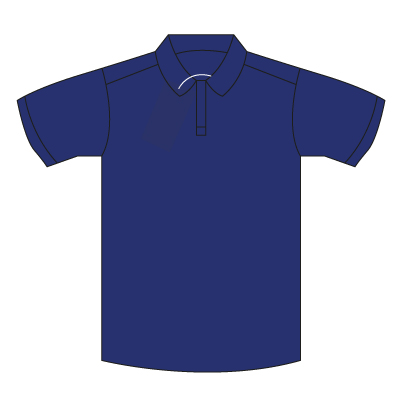 Ullapool Primary School  Navy Fairtrade Cotton/Poly Polo Shirt with School logo.