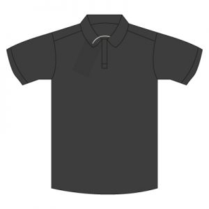 Honley High Black Fairtrade Cotton/Poly Polo Shirt with School logo. ( Year 11 Only )